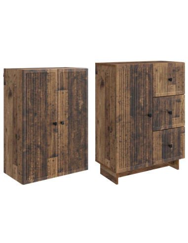 Set di armadi 2 pcs 66 x 34,5 x 90 cm Legno ingegnerizzato