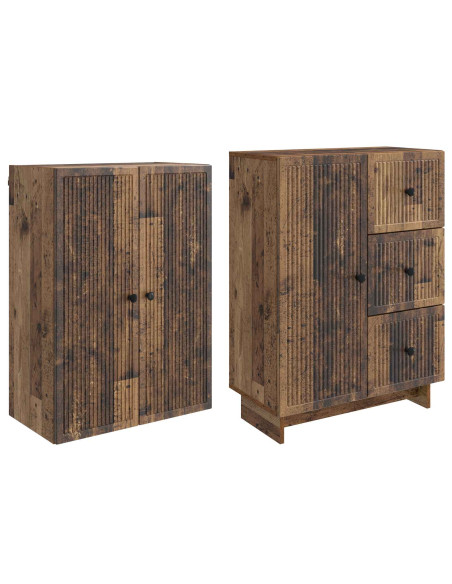 Set di armadi 2 pcs 66 x 34,5 x 90 cm Legno ingegnerizzato
