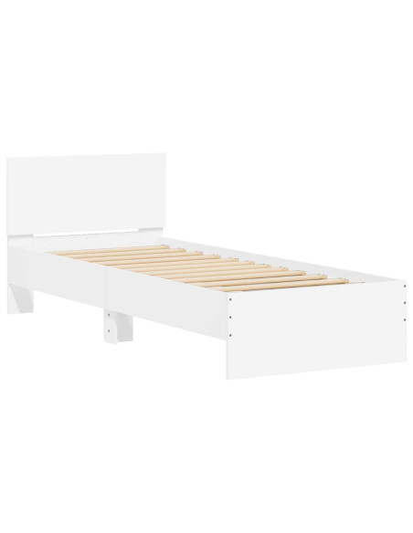 Struttura letto con testata Bianco 80 x 200 cm
