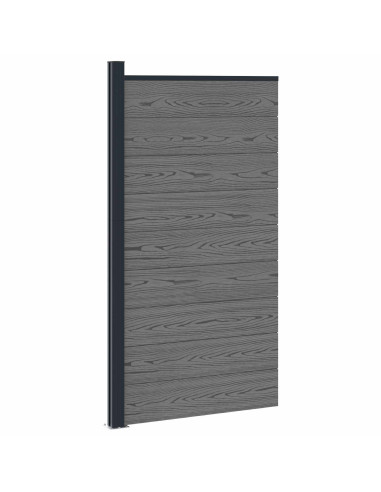 Pannello di Recinzione WPC e Alluminio Grigio