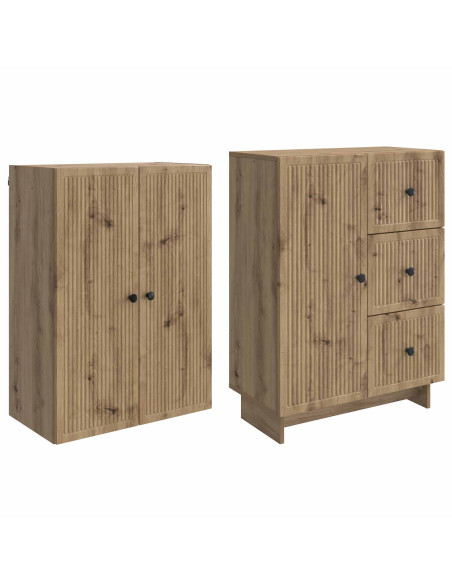 Set di armadi 2 pcs 66 x 34,5 x 90 cm Legno ingegnerizzato