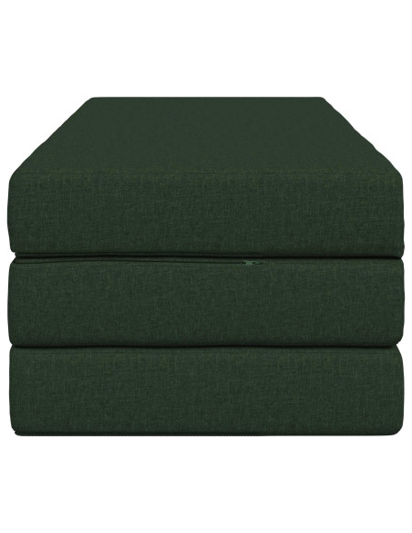 Divano Letto Pieghevole 160 x 67 x 45 cm Verde Scuro