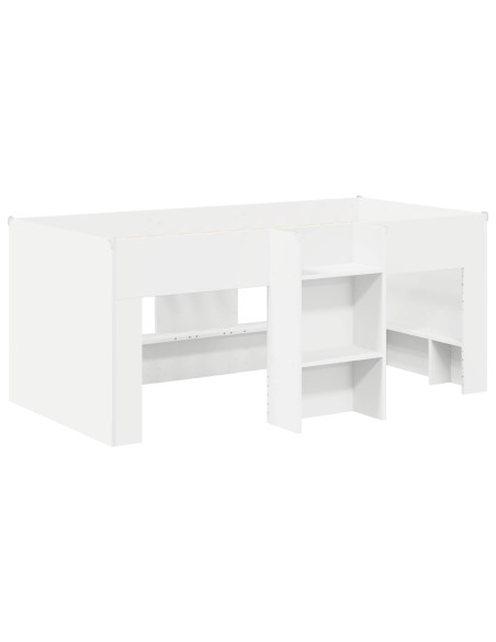 Letto con Tunnel 4 pcs Bianco e Rosa Legno ingegnerizzato