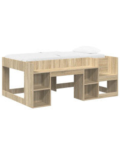 Telaio del letto con storage Rovere Sonoma 80 x 160 cm