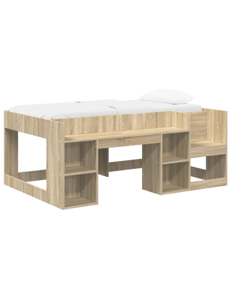 Telaio del letto con storage Rovere Sonoma 80 x 160 cm