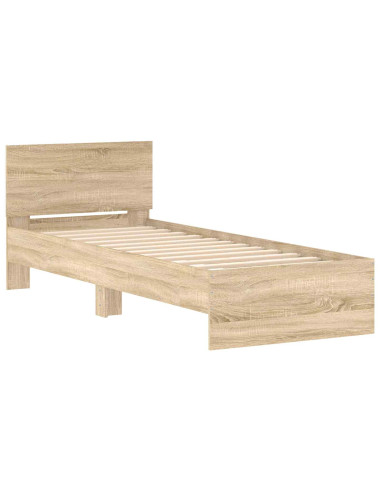 Struttura letto con testata Rovere Sonoma 80 x 200 cm
