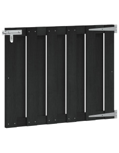 Cancello da giardino 100 x 80 cm WPC e Alluminio Nero