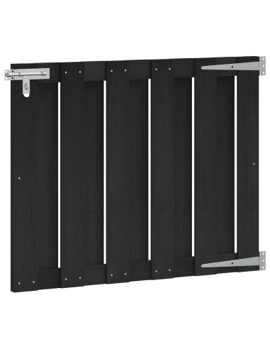 Cancello da giardino 100 x 80 cm WPC e Alluminio Nero