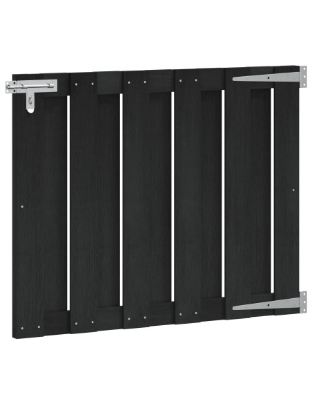 Cancello da giardino 100 x 80 cm WPC e Alluminio Nero