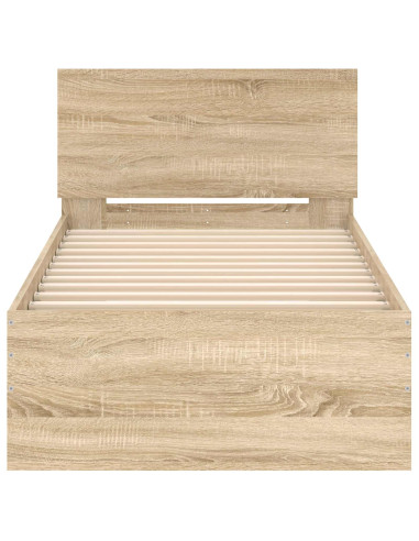Struttura letto con testata Rovere Sonoma 80 x 200 cm