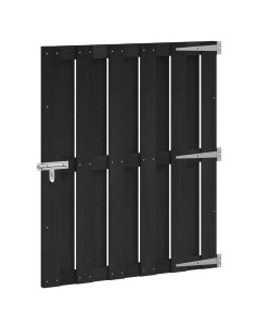 Cancello da giardino 100 x 112 cm WPC e Alluminio Nero