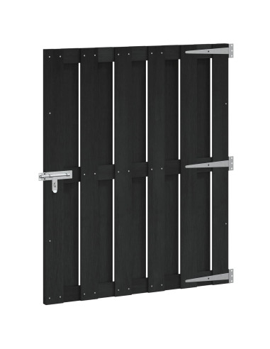 Cancello da giardino 100 x 112 cm WPC e Alluminio Nero