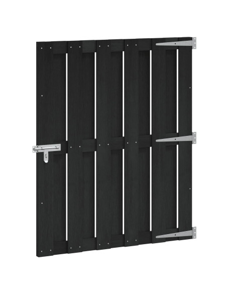 Cancello da giardino 100 x 112 cm WPC e Alluminio Nero