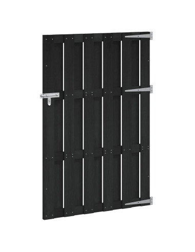Cancello da giardino 100 x 150 cm WPC e Alluminio Nero