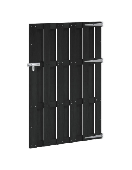 Cancello da giardino 100 x 150 cm WPC e Alluminio Nero