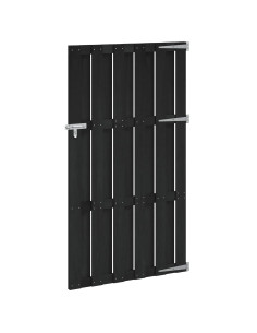 Cancello da giardino 100 x 180 cm WPC e Alluminio Nero