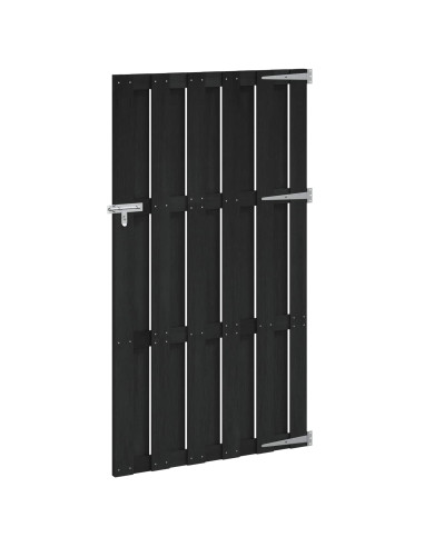 Cancello da giardino 100 x 180 cm WPC e Alluminio Nero