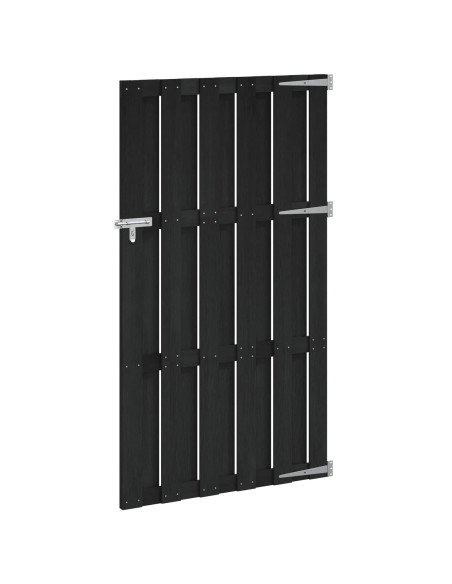 Cancello da giardino 100 x 180 cm WPC e Alluminio Nero