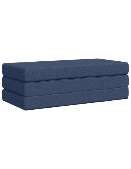Divano Letto Pieghevole 160 x 67 x 45 cm Blu