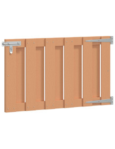 Cancello da giardino 100 x 60 cm WPC e Alluminio Marrone