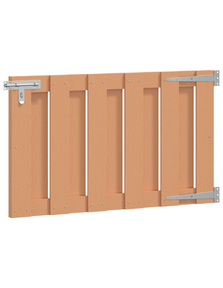 Cancello da giardino 100 x 60 cm WPC e Alluminio Marrone