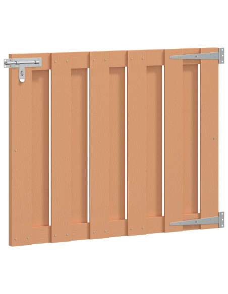 Cancello da giardino 100 x 80 cm WPC e Alluminio Marrone