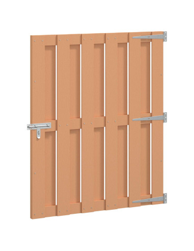 Cancello da giardino 100 x 112 cm WPC e Alluminio Marrone