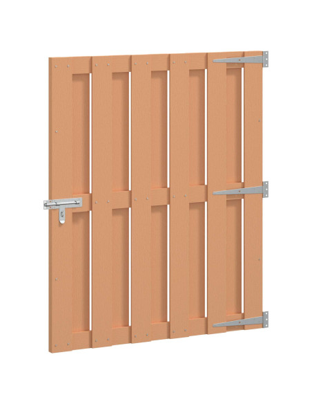Cancello da giardino 100 x 112 cm WPC e Alluminio Marrone