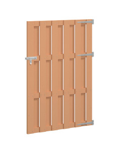 Cancello da giardino 100 x 150 cm WPC e Alluminio Marrone