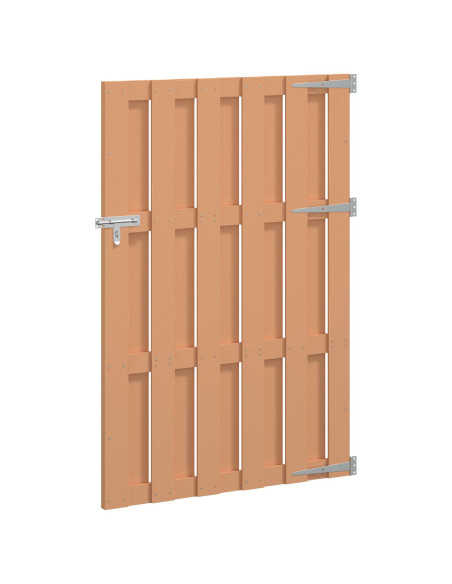 Cancello da giardino 100 x 150 cm WPC e Alluminio Marrone