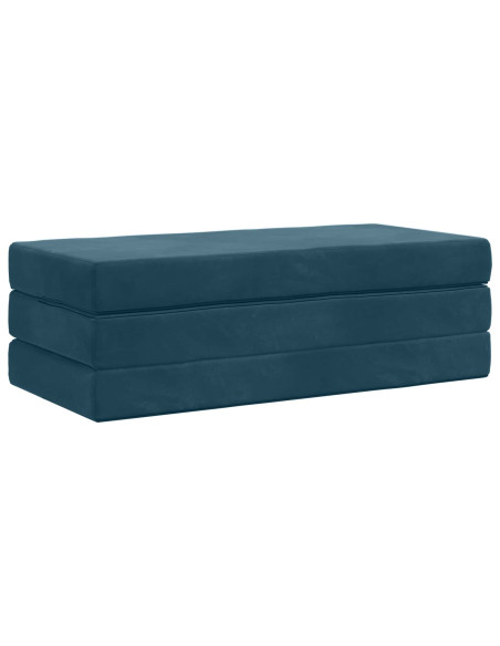 Divano Letto Pieghevole 160 x 67 x 45 cm Blu