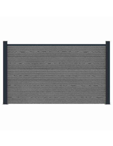 Pannello di Recinzione WPC e Alluminio Grigio