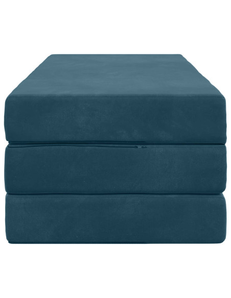 Divano Letto Pieghevole 160 x 67 x 45 cm Blu