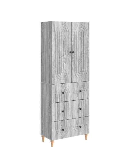 Set di armadi 2 pcs Sonoma grigio 66 x 34,5 x 90 cm