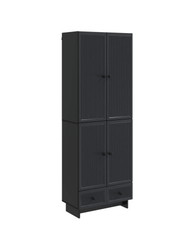 Set di armadi 2 pcs Nero 66 x 34,5 x 95 cm Legno ingegnerizzato