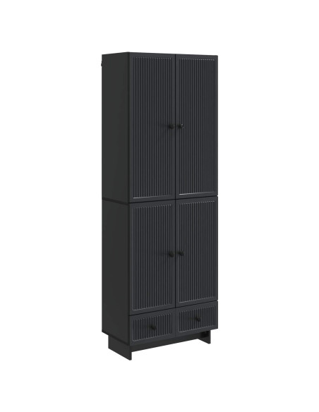 Set di armadi 2 pcs Nero 66 x 34,5 x 95 cm Legno ingegnerizzato