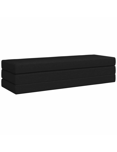 Divano Letto Pieghevole 180 x 67 x 45 cm Nero
