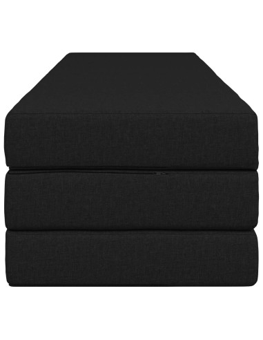 Divano Letto Pieghevole 180 x 67 x 45 cm Nero