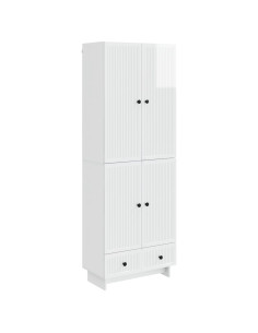 Set di armadi 2 pcs Bianco Lucido 66 x 34,5 x 95 cm