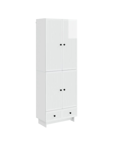 Set di armadi 2 pcs Bianco Lucido 66 x 34,5 x 95 cm