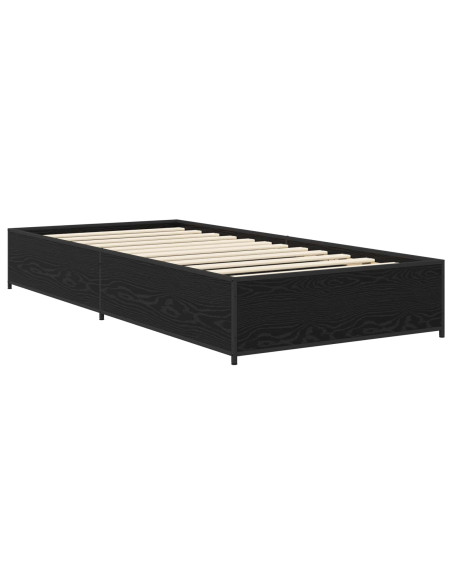 Struttura del letto Rovere Nero 80 x 200 cm