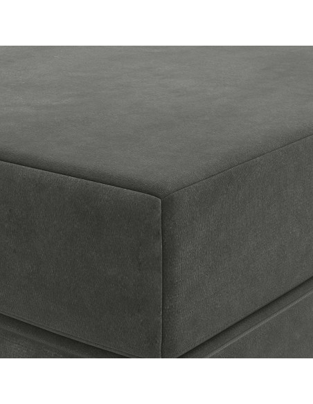 Divano Letto Pieghevole 160 x 67 x 45 cm Grigio Scuro