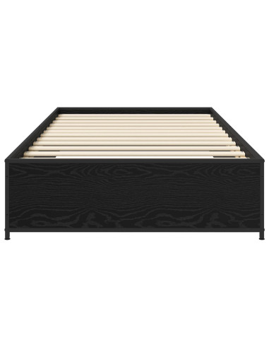 Struttura del letto Rovere Nero 80 x 200 cm