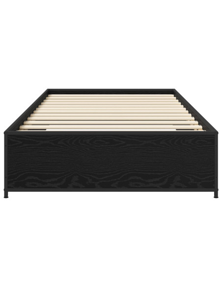 Struttura del letto Rovere Nero 80 x 200 cm