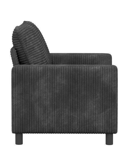 Divano Grigio Scuro 126 x 81 x 87,5 cm Poliestere
