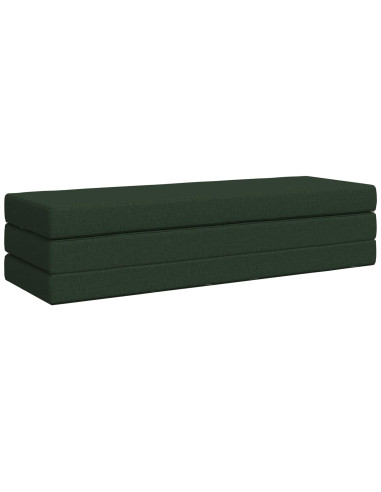 Divano Letto Pieghevole 180 x 67 x 45 cm Verde Scuro
