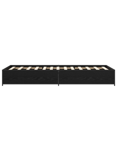 Struttura del letto Rovere Nero 80 x 200 cm