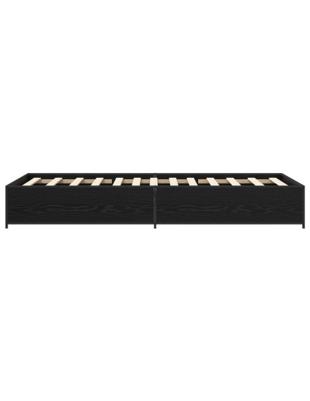 Struttura del letto Rovere Nero 80 x 200 cm