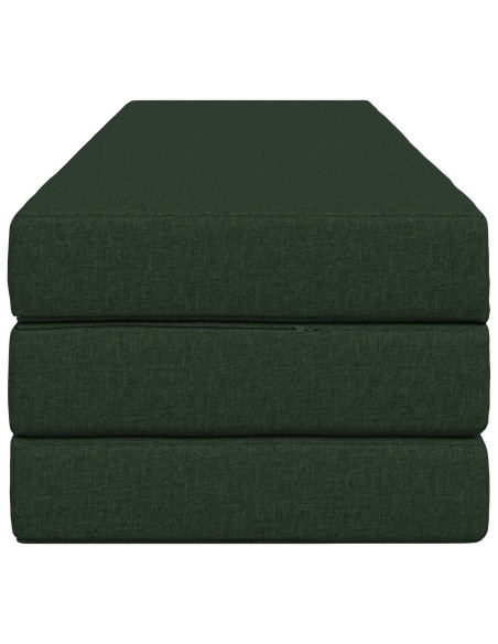 Divano Letto Pieghevole 180 x 67 x 45 cm Verde Scuro