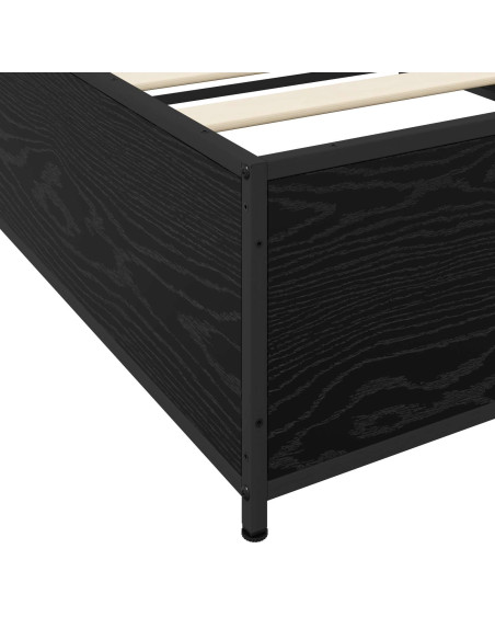 Struttura del letto Rovere Nero 80 x 200 cm